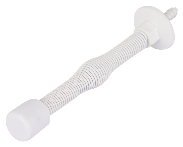 ProSource H61-Z018-PS Light-Duty Door Stop, 3/4" in Dia Base, 3 in Projection, Plastic & Steel, White