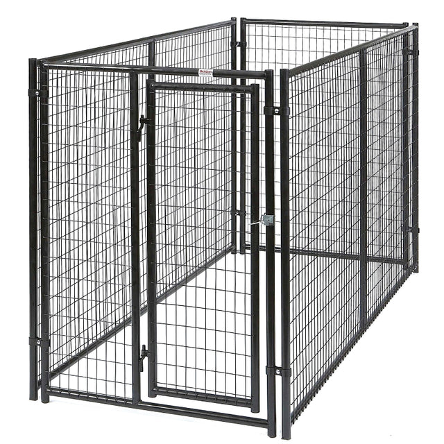 Behlen Country 38100337 Complete Magnum Dog Kennel, 5 ft OAL, 10 ft OAW, Zinc, Gray
