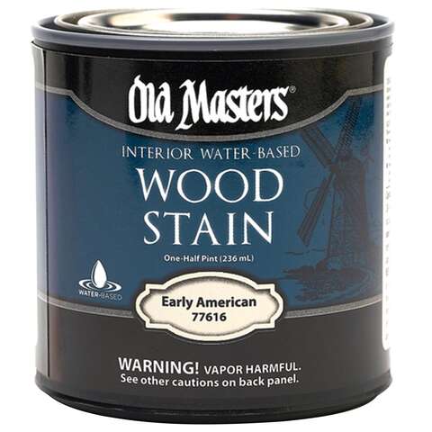Old Masters Semi-Transparent Early American Water-Based Latex Wood Stain 0.5 pt, Pack of 6