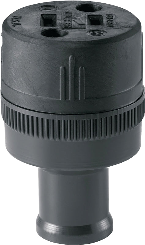 Eaton Wiring Devices 224-BOX Electrical Connector, Straight Blade, 1/4 to 39/64 in, 2-Pole, 15 A, 125 V, Black, 2-Wire, Pack of 10