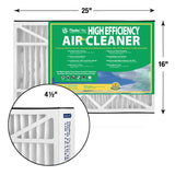 Flanders 16 in. W X 25 in. H X 4.5 in. Synthetic 8 MERV Pleated Air Filter 1 pk, Pack of 2