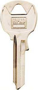 Hy-Ko 11010NA24 Key Blank, Brass, Nickel, For: National Cabinet, House Locks and Padlocks, NA24 Key Number, Pack of 10