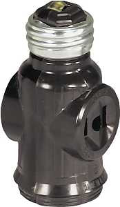 Eaton Wiring Devices 715B-BOX Lamp Holder Adapter, Medium Base, 660 W, Thermoplastic, Brown