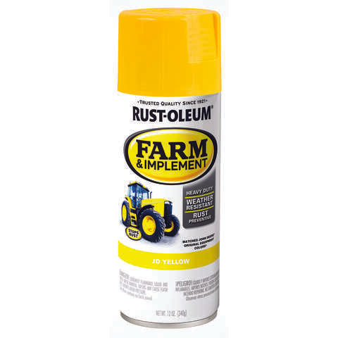 Rust-Oleum Specialty Indoor and Outdoor Gloss JD Yellow Farm & Implement 12 oz, Pack of 6