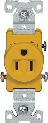 Eaton Wiring Devices 817V-BOX Single Receptacle, Flush Mounting, 2-Pole, 125 V, 15 A, Side Wiring