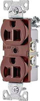Eaton Wiring Devices 827B-BOX Duplex Receptacle, Nylon, Brown, 2-Pole, 15 A, 125 V, Side Wiring, NEMA: 5-15R