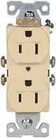 Eaton Wiring Devices 827V-BOX Duplex Receptacle, 2 -Pole, 15 A, 125 V, Side Wiring, NEMA: 5-15R, Ivory