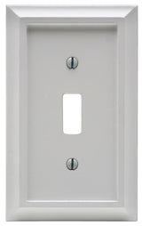 Amerelle 2040TW Wallplate, Decorative, 1-Gang, Wood, White, Pack of 4