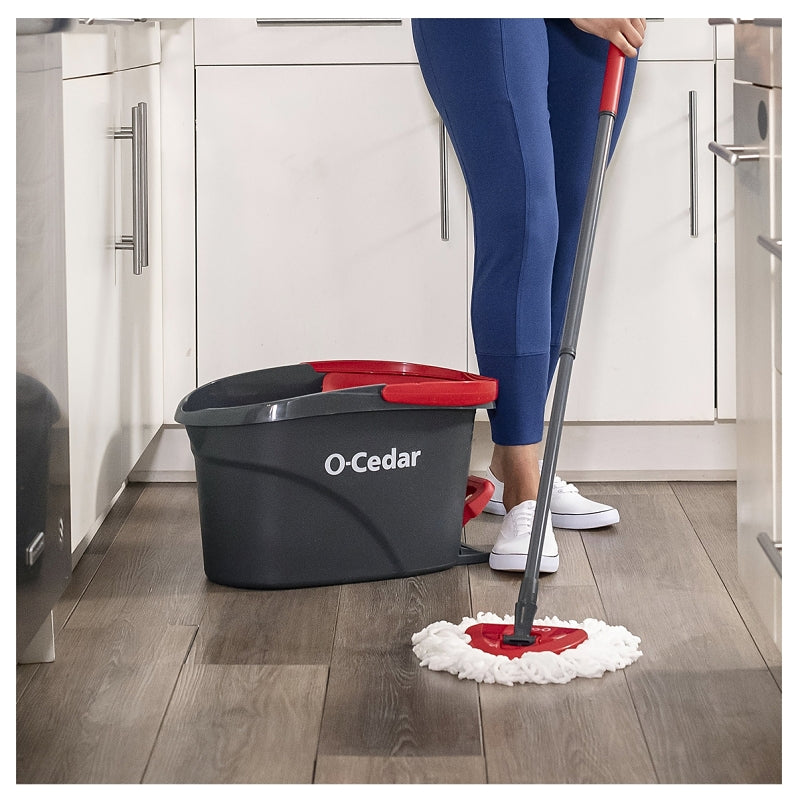 O-Cedar EasyWring 148474 Spin Mop Refill, Microfiber, White