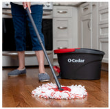 O-Cedar EasyWring 170500 Deep Clean Mop Head Refill, Microfiber, Red/White