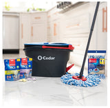 O-Cedar EasyWring, RinseClean 168534 Spin Mop System, Black/Red