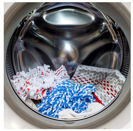 O-Cedar 168738 Rinse Clean Mop Refill, Microfiber, Blue/White