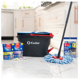 O-Cedar 168738 Rinse Clean Mop Refill, Microfiber, Blue/White