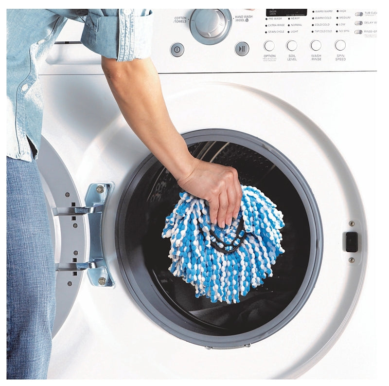 O-Cedar EasyWring RinseClean Series 172092 Spin Mop Refill, Microfiber, Blue/White