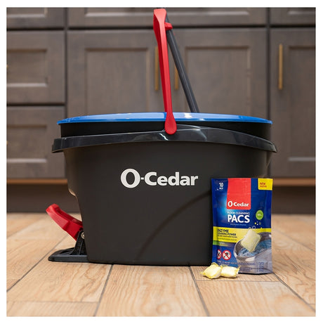 O-Cedar 172400 Hard Floor Cleaner Pacs, 10 oz, Solid, Crisp Citrus, White