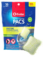 O-Cedar 172400 Hard Floor Cleaner Pacs, 10 oz, Solid, Crisp Citrus, White