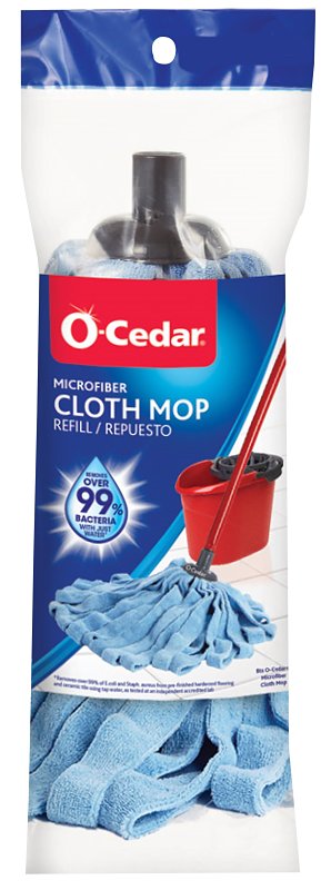 O-Cedar 149334 Deck Mop Refill, Microfiber, Blue
