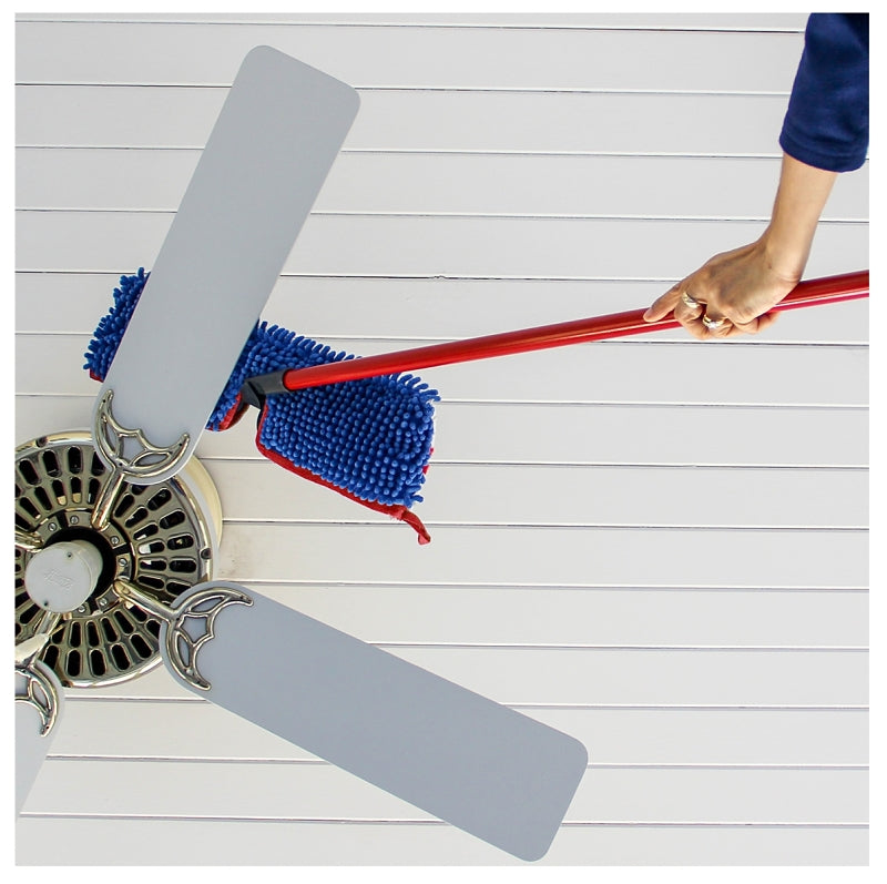 O-Cedar 138000 Flip Mop with Telescopic Handle, Chenille/Microfiber Head, Metal Handle, Blue