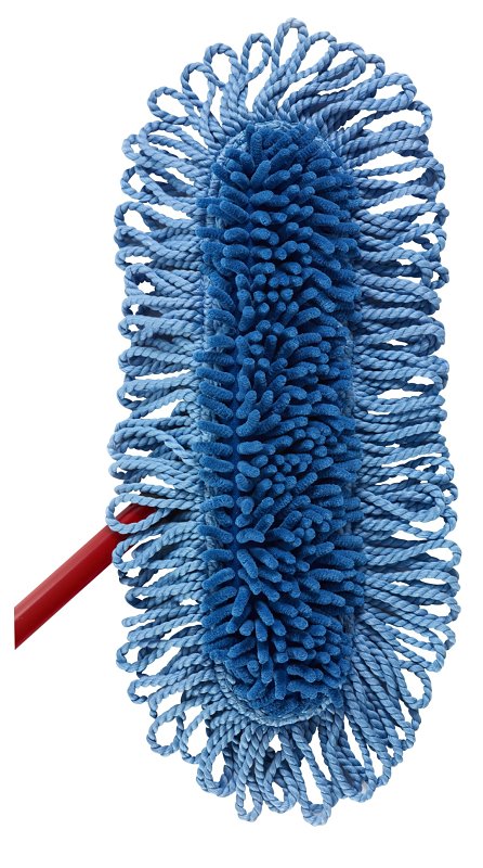 O-Cedar 139431 Dust Mop, 20 in W Head, Microfiber Head, Metal Handle, Blue