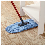 O-Cedar 139431 Dust Mop, 20 in W Head, Microfiber Head, Metal Handle, Blue