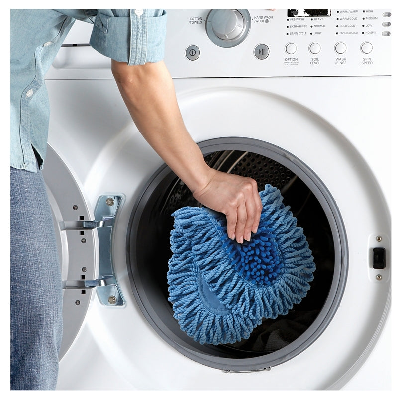 O-Cedar 139431 Dust Mop, 20 in W Head, Microfiber Head, Metal Handle, Blue