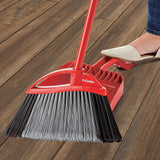 O-Cedar PowerCorner Pet Pro Series 168020 Broom and Step-On Dustpan, Plastic Bristle, 56 in L, Steel