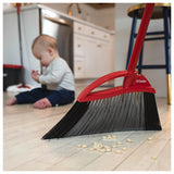O-Cedar PowerCorner 158610 Angle Broom with Dust Pan, 12 in Sweep Face, Plastic Bristle, Black Bristle, 55 in L