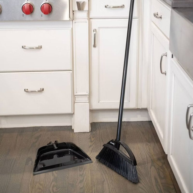 O-Cedar PowerCorner 168217 Outdoor All-Terrain Broom, 12 in Sweep Face, Plastic Bristle, 54 in L, Steel Handle