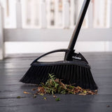 O-Cedar PowerCorner 168217 Outdoor All-Terrain Broom, 12 in Sweep Face, Plastic Bristle, 54 in L, Steel Handle