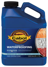 Cabot 140.0001000.007 Waterproofer, Liquid, Crystal Clear, 1 gal, Pack of 4