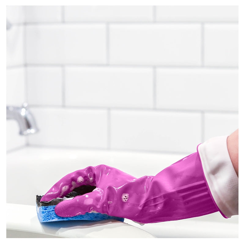 Playtex Living Series 166120 Reusable Gloves, L, Latex/Neoprene/Nitrile, Gray, Pack of 6