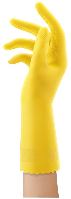 Playtex HandSaver Series 163670 Reusable Gloves, XL, Latex/Neoprene/Nitrile, Yellow, Pack of 6