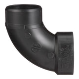Charlotte Pipe 1-1/2 in. Hub X 1-1/2 in. D Spigot ABS 90 Degree Elbow