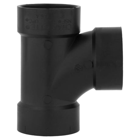 Charlotte Pipe 3 in. Hub X 3 in. D Hub ABS Sanitary Tee
