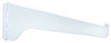 Knape & Vogt 180 WH 16 Shelf Bracket, 16 in L, Steel, Powder-Coated