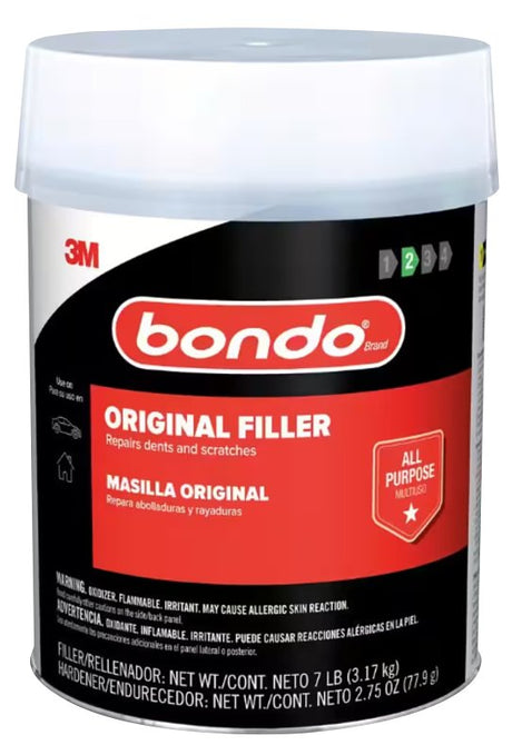 Bondo OR-GAL-ES Body Filler, Liquid, White, 7 lb