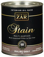 ZAR 17112 Wood Stain, Malibu Gray, Liquid, 1 qt Can