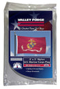 Valley Forge BTUSMC3 Military Marine Corps Flag, Nylon, 5 ft L, 3 ft W
