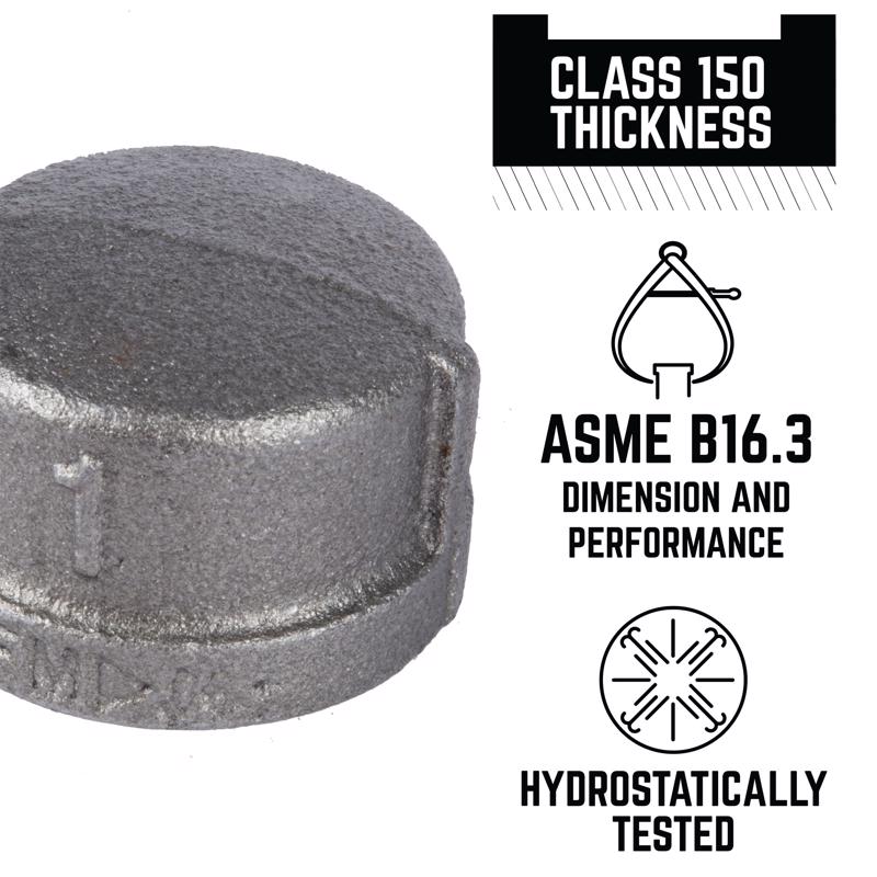 STZ Industries 3/8 in. FIP each Black Malleable Iron Cap