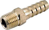 Anderson Metals 757001-0506 Hose Adapter, 5/16 x 3/8 in, Barb x MPT, Brass, Pack of 5