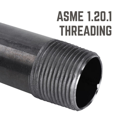 STZ Industries 3/8 in. MIP each X 3/8 in. D MIP Black Steel 5-1/2 in. L Nipple, Pack of 5