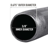 STZ Industries 3/8 in. MIP each X 3/8 in. D MIP Black Steel 5-1/2 in. L Nipple, Pack of 5