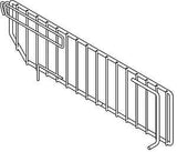 DIVIDER WIRE SINGLE CHRM 16IN, Pack of 50