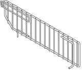 DIVIDER WIRE SINGLE CHRM 16IN, Pack of 50