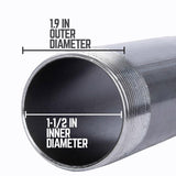 STZ Industries 1-1/2 in. MIP each X 1-1/2 in. D MIP Black Steel 10 in. L Nipple