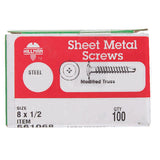 HILLMAN No. 8 X 1/2 in. L Phillips Truss Head Self-Drilling Screws 100 pk