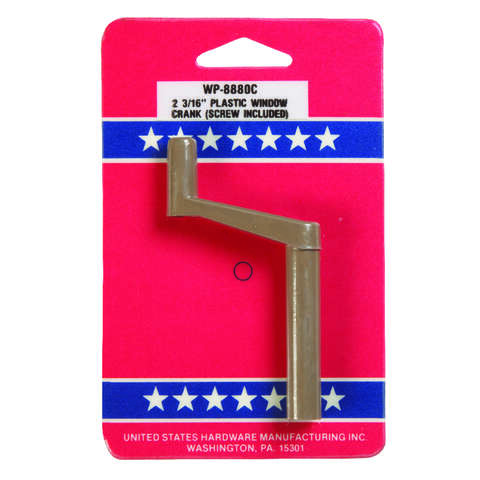 US Hardware Brown Plastic Awning Window Crank For Universal