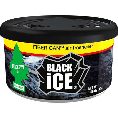 Little Trees Fiber Can Black Ice Scent Air Freshener 1.05 oz Solid