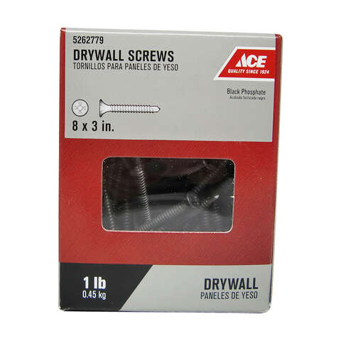 Ace No. 8 wire X 3 in. L Phillips Fine Drywall Screws 1 lb 86 pk