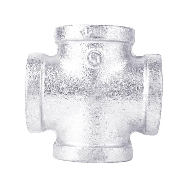STZ Industries 1/2 in. FIP each X 1/2 in. D FIP 1/2 in. D FIP Galvanized Malleable Iron Cross